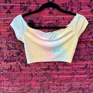 Rainbow Velvet Crop atop